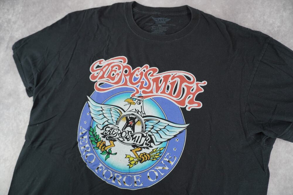 Aerosmith Aero Force One Graphic T-Shirt Black XXL